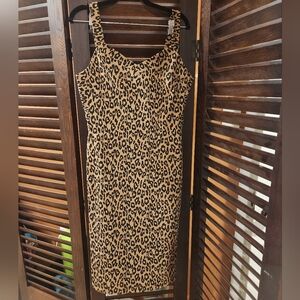 Banana Republic Leopard Print Midi Dress